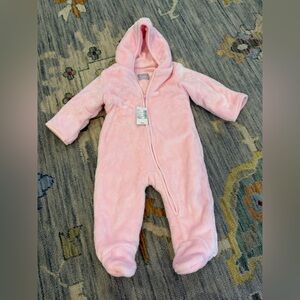 New! The Children's Place Infant Girls Pram Bunting Hooded Pink Size 3-6 Months